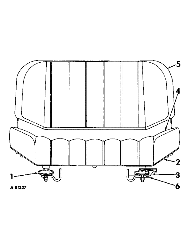 Схема запчастей Case IH B414 - (146A) - SEAT AND SUPPORT, SEAT, B-414 DIESEL/26589 UP AND B-414 GASOLINE/3448 UP Seat & Supports