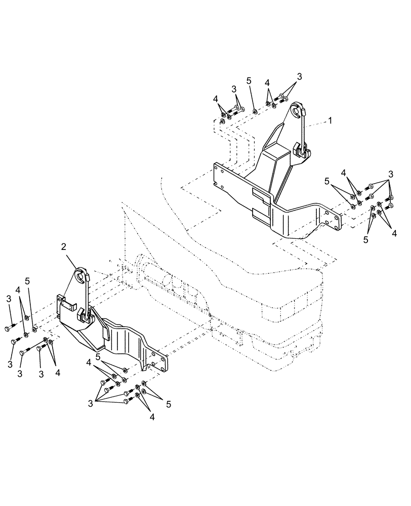 Схема запчастей Case IH LX146 - (005) - MOUNTING KIT (82) - FRONT LOADER & BUCKET