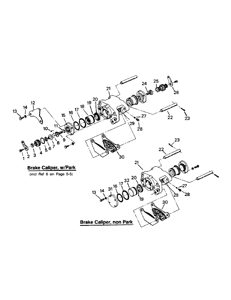Схема запчастей Case IH PT225 - (05-6) - BRAKE CALIPER ASSEMBLIES (5.1) - BRAKES