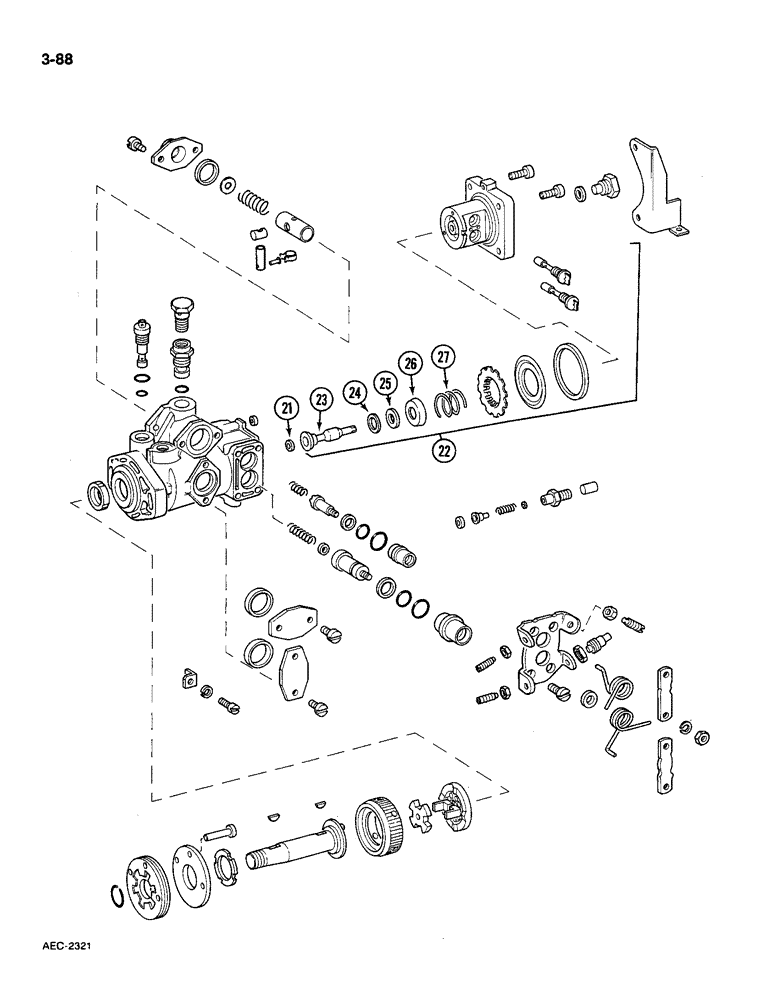 Схема запчастей Case IH 585 - (3-088) - FUEL INJECTION PUMP, VA, BOSCH INJECTION C.R. PUMP CONTD (03) - FUEL SYSTEM