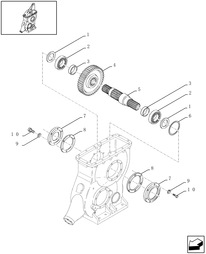 Схема запчастей Case IH LBX331P - (03.04[01]) - MAIN GEARBOX (03) - MAIN GEARBOX