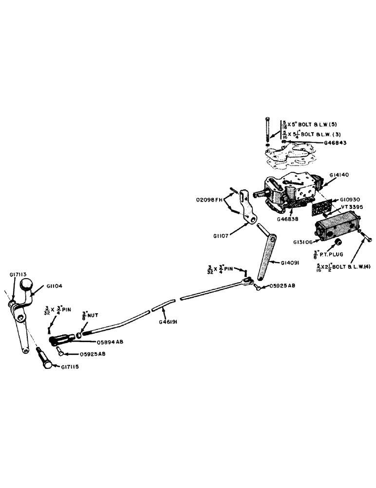 Схема запчастей Case IH 600B-SERIES - (111) - HYDRAULIC CONTROLS AND LEVER, 610B AND 611B TRACTORS WITH REMOTE CONTROL AND EAGLE HITCH (08) - HYDRAULICS
