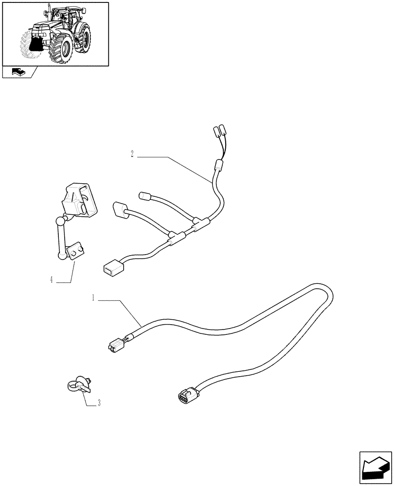 Схема запчастей Case IH PUMA 195 - (1.75.0/12) - (VAR.088-089/2-090-091) FRONT HPL - HARNESS AND SENSOR (06) - ELECTRICAL SYSTEMS