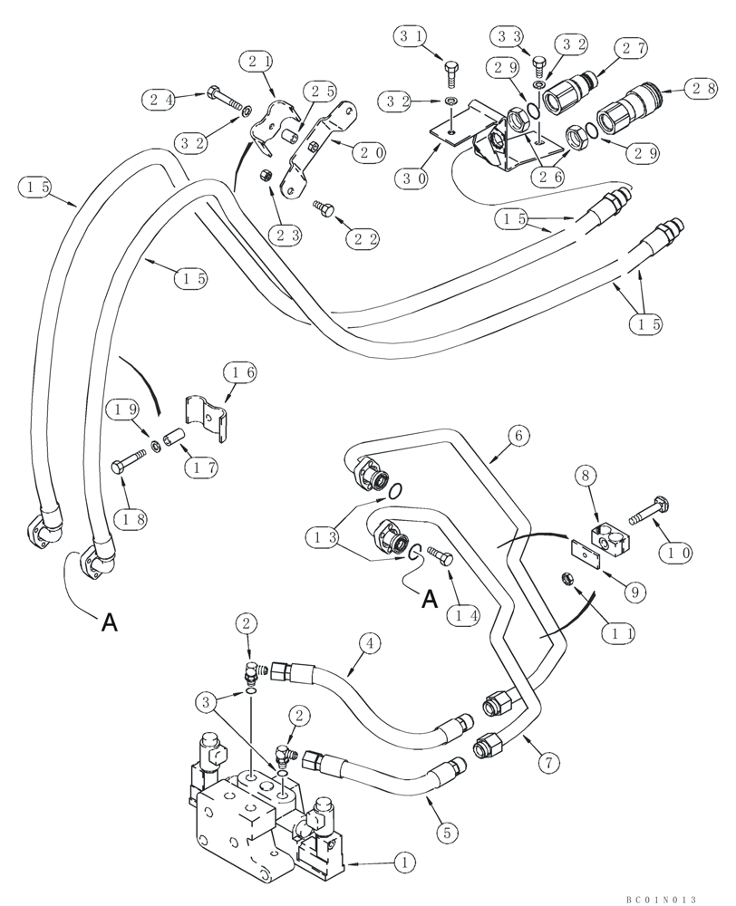 Схема запчастей Case IH 85XT - (08-18) - HYDRAULICS, ATTACHMENT - HIGH FLOW, GEAR (Dec 22 2009 4:49PM) (08) - HYDRAULICS