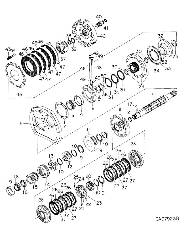 Схема запчастей Case IH 7488 - (07-12) - DRIVE TRAIN, RANGE INPUT SHAFT (04) - Drive Train
