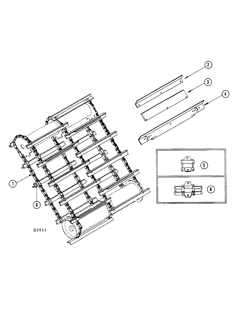 Схема запчастей Case IH 1010 - (080[A]) - FEED RAKE (60) - PRODUCT FEEDING