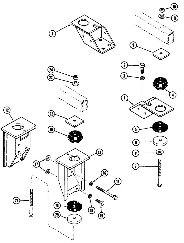 Схема запчастей Case IH 8950 - (9-066) - CAB MOUNTS (09) - CHASSIS/ATTACHMENTS