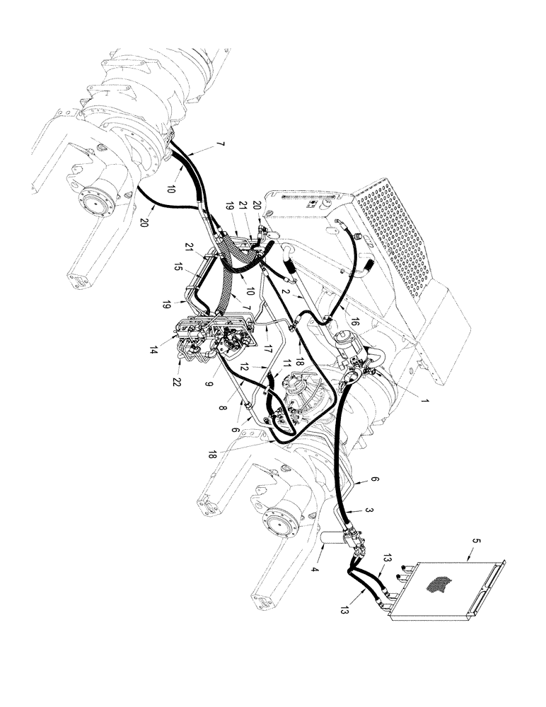 Схема запчастей Case IH STX425 - (01-08[03]) - PICTORIAL INDEX - AXLE LUBRICATION CIRCUIT, 500 SERIES AXLE, QUADTRAC TRACTOR (00) - PICTORIAL INDEX