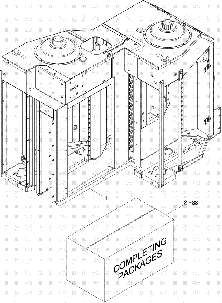 Схема запчастей Case IH 620 - (09A-37) - DRUM SERVICE ASSEMBLIES / COMPLETING PACKAGES 6 ROW NARROW (13) - PICKING SYSTEM