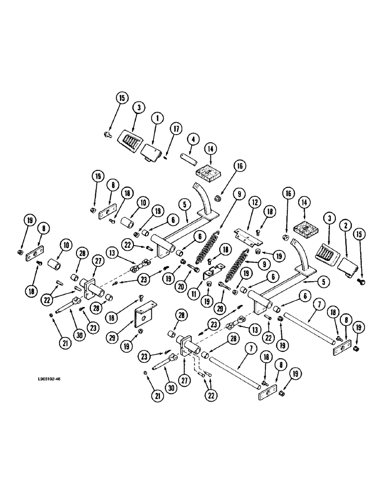 Схема запчастей Case IH 1670 - (7-02) - MASTER BRAKE CONTROLS (5.1) - BRAKES