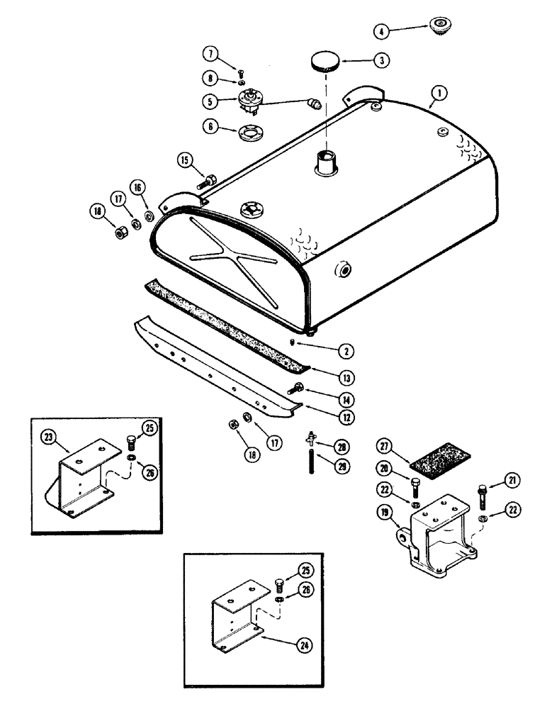 Схема запчастей Case IH 930-SERIES - (022) - FUEL TANK, (401) DIESEL ENGINE, FIRST USED TRACTOR SERIAL NUMBER 8291471 (03) - FUEL SYSTEM