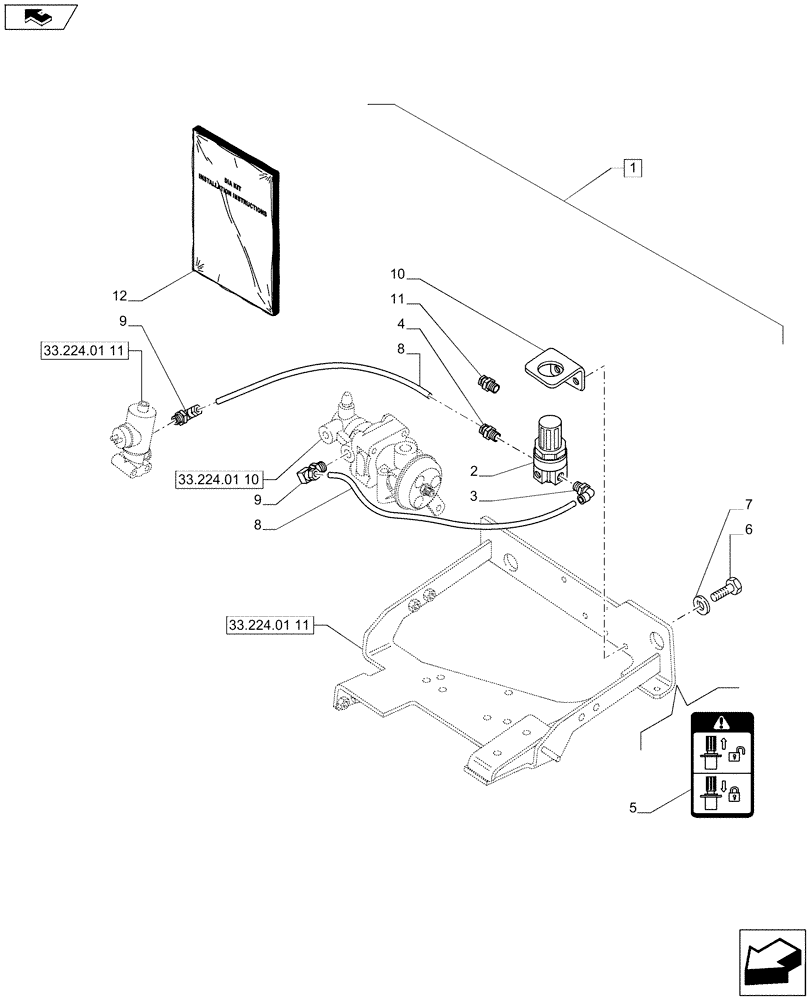 Схема запчастей Case IH PUMA 185 - (88.033.01) - DIA KIT - PRESSURE REGULATOR (88) - ACCESSORIES