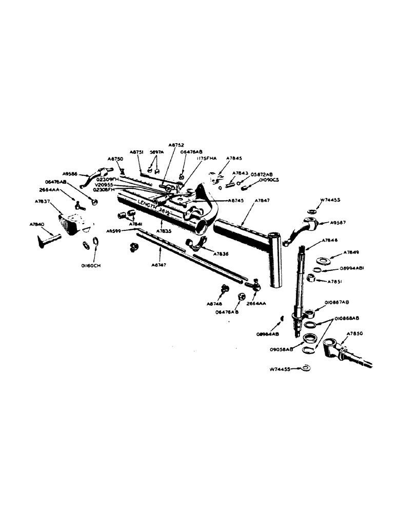 Схема запчастей Case IH 400-SERIES - (168) - ADJUSTABLE FRONT AXLE, 53" TO 82" TREAD, FOR GENERAL PURPOSE TRACTORS (06) - POWER TRAIN