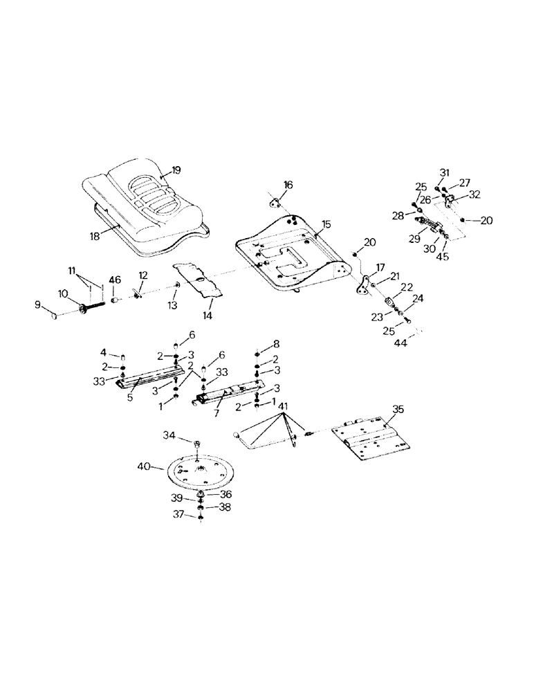 Схема запчастей Case IH ST450 - (01-19) - SEAT ASSEMBLY, SEAT CUSHION AND SLIDE ASSEMBLY (10) - CAB