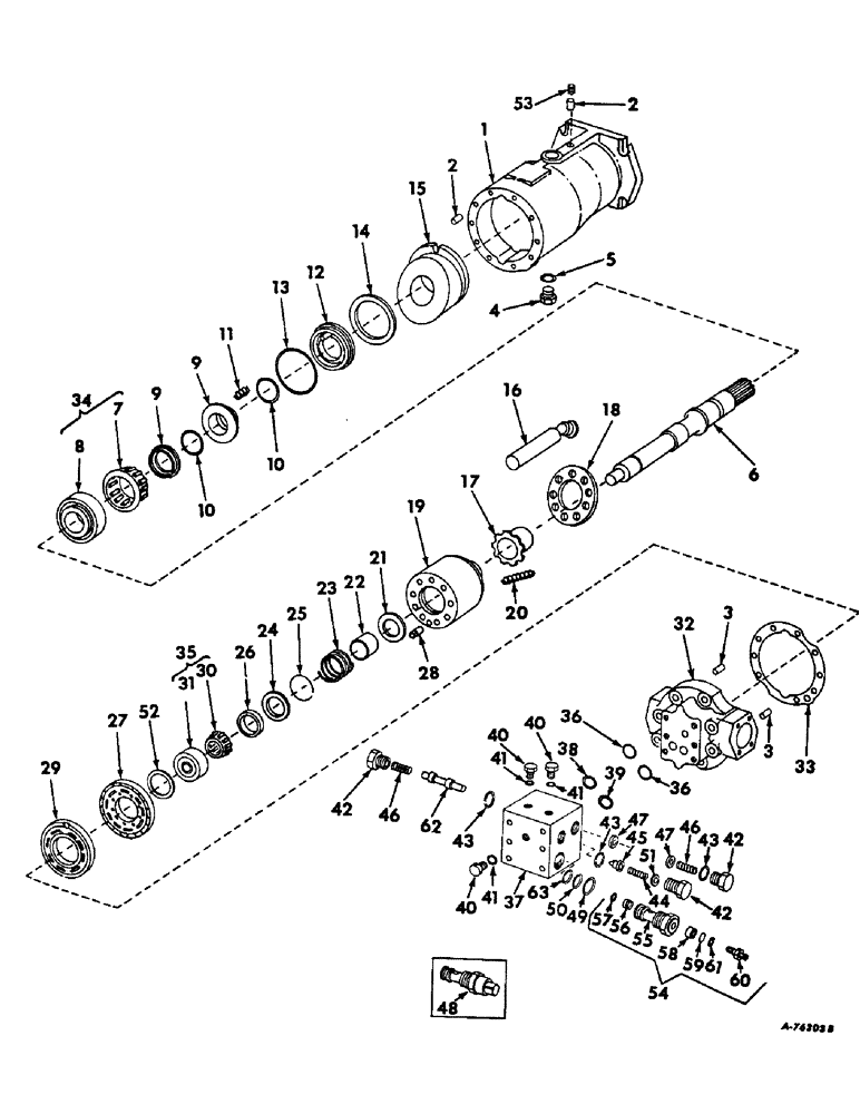 Схема запчастей Case IH 315 - (F-17) - HYDRAULICS SYSTEM, HYDRAULIC MOTOR, FOR HYDROSTATIC GROUND DRIVE (07) - HYDRAULIC SYSTEM
