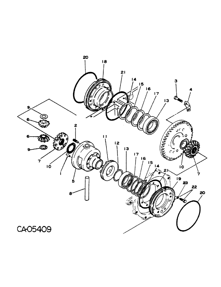 Схема запчастей Case IH 284 - (07-10) - DRIVE TRAIN, DIFFERENTIAL (04) - Drive Train
