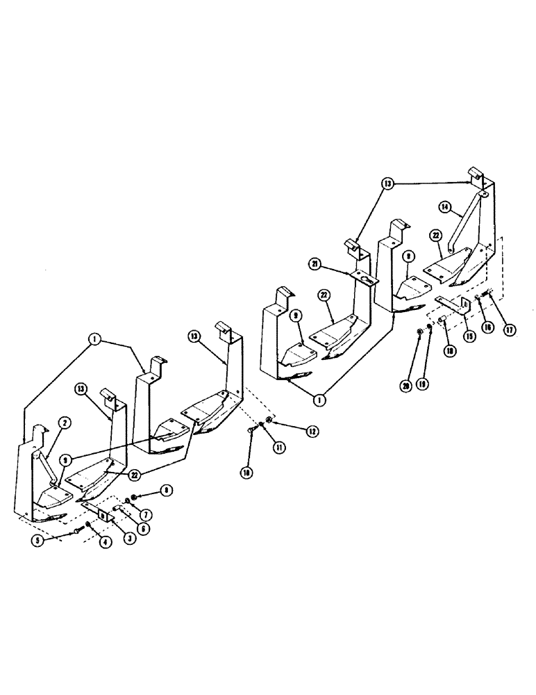 Схема запчастей Case IH 304 - (88) - BRACKETS & BRACES, 304 AND 404 (58) - ATTACHMENTS/HEADERS