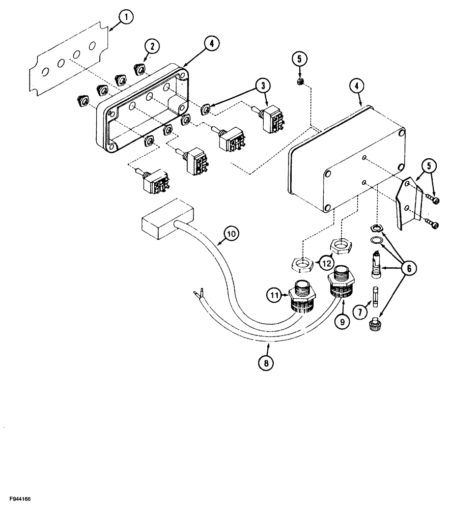 Схема запчастей Case IH 1260 - (4-004) - TRACTOR REMOTE CONTROL, SELF CONTAINED HYDRAULICS (06) - ELECTRICAL