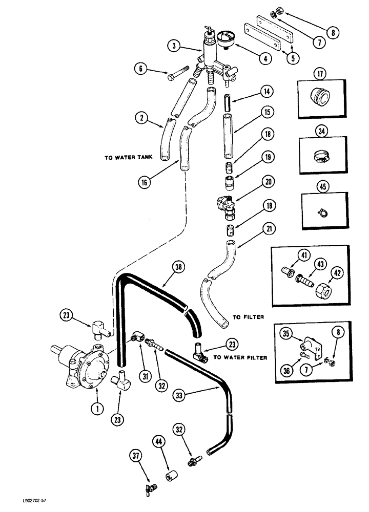 Схема запчастей Case IH 1822 - (9A-136) - WATER VALVE SYSTEM (14) - WATER SYSTEM