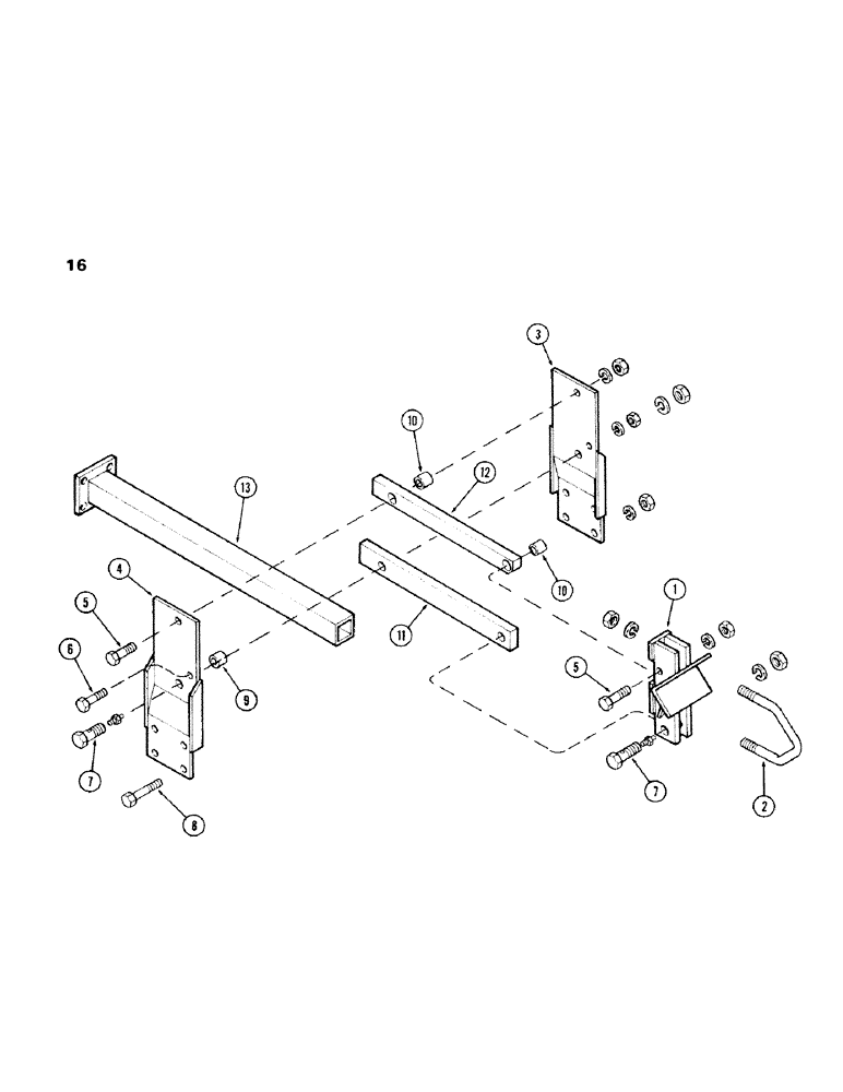 Схема запчастей Case IH 100-SERIES - (16) - BOLTED GANG, PRIOR TO SN1605900 