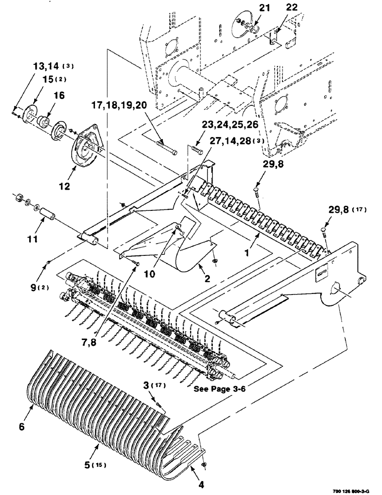 Схема запчастей Case IH 8455 - (3-04) - PICKUP, WRAPPERS AND CAM ASSEMBLY Pickup