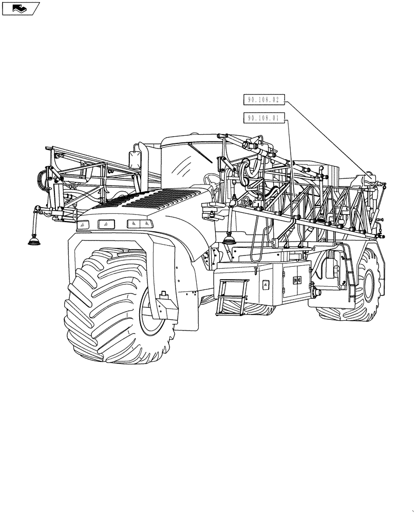 Схема запчастей Case IH 610 - (90.000.00) - SECTION INDEX - DECALS (90) - PLATFORM, CAB, BODYWORK AND DECALS