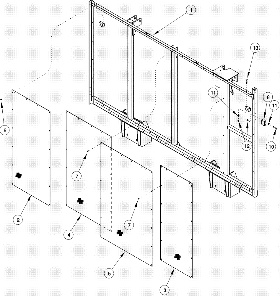 Схема запчастей Case IH 620 - (09D-11) - BASKET, REAR WALL (16) - BASKET