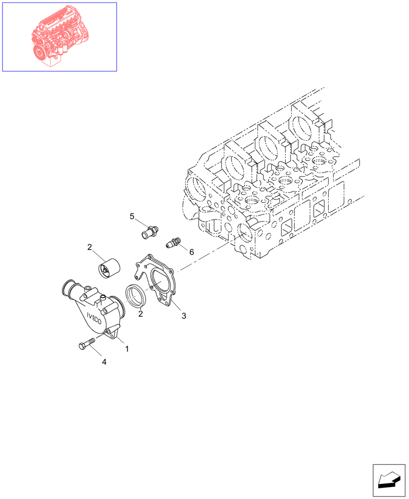 Схема запчастей Case IH STEIGER 485 - (02-67) - TEMPERATURE CONTROL (THERMOSTAT), STEIGER 485 (02) - ENGINE