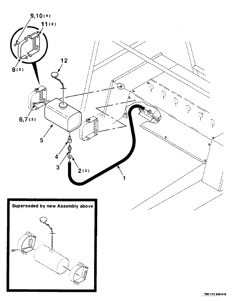 Схема запчастей Case IH 8580 - (06-54) - LUBE RESERVOIR ASSEMBLY, CENTRALIZED (14) - BALE CHAMBER