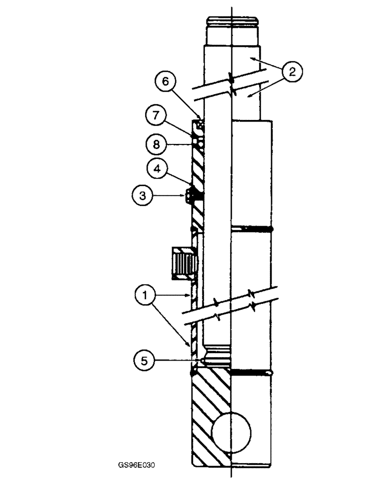 Схема запчастей Case IH INTERNATIONAL - (4-66) - HEADER LIFT SLAVE CYLINDER, 1.5 X 11.7 RAM TYPE, CESSNA (07) - HYDRAULICS