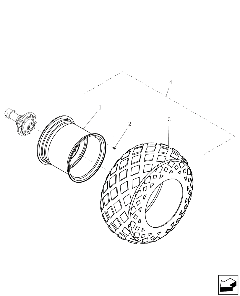 Схема запчастей Case IH ADX3360 - (D.13.B[10]) - REAR TIRES - SINGLES D - Travel