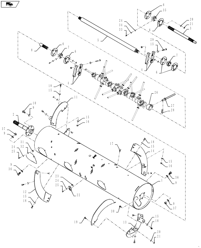 Схема запчастей Case IH 3162 - (58.120.01) - AUGER ASSEMBLY (58) - ATTACHMENTS/HEADERS
