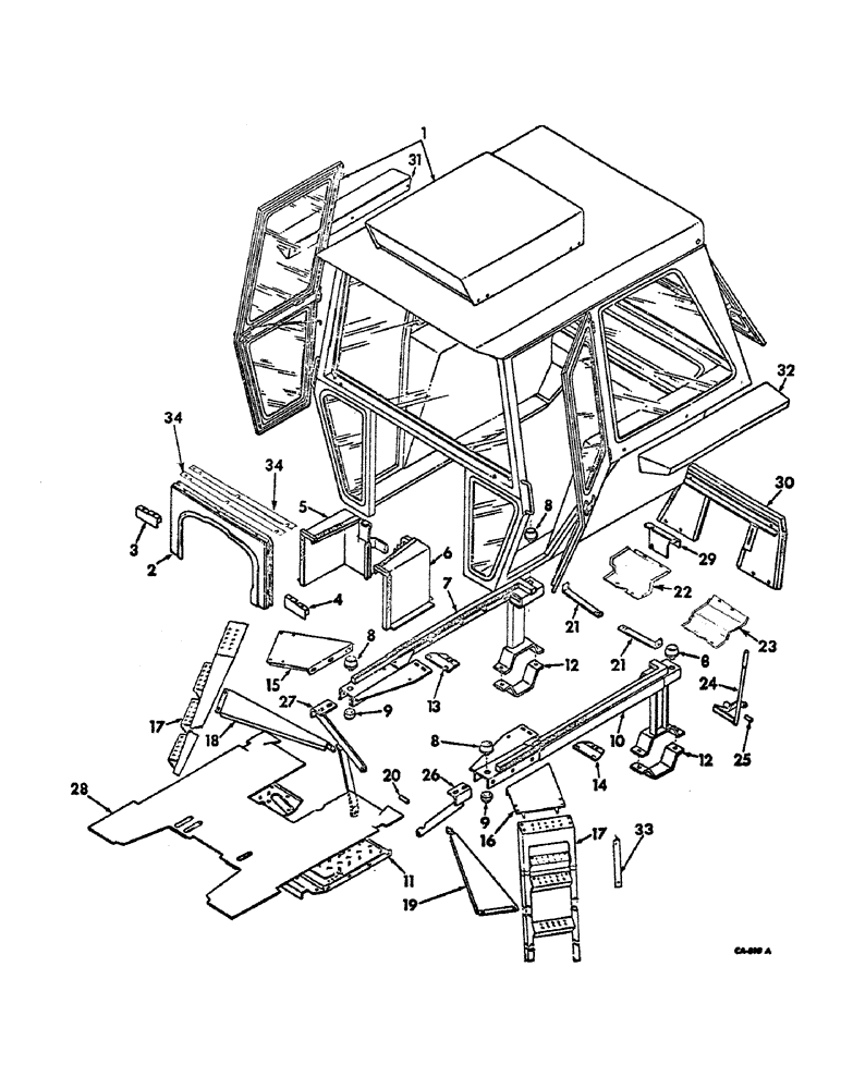 Схема запчастей Case IH 1456 - (13-15) - SUPERSTRUCTURE, TRACTOR CAB AND CONNECTIONS (05) - SUPERSTRUCTURE