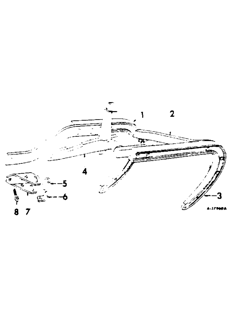 Схема запчастей Case IH 296 - (T-2) - BEAM, BRACE AND COLTER BRACKET 