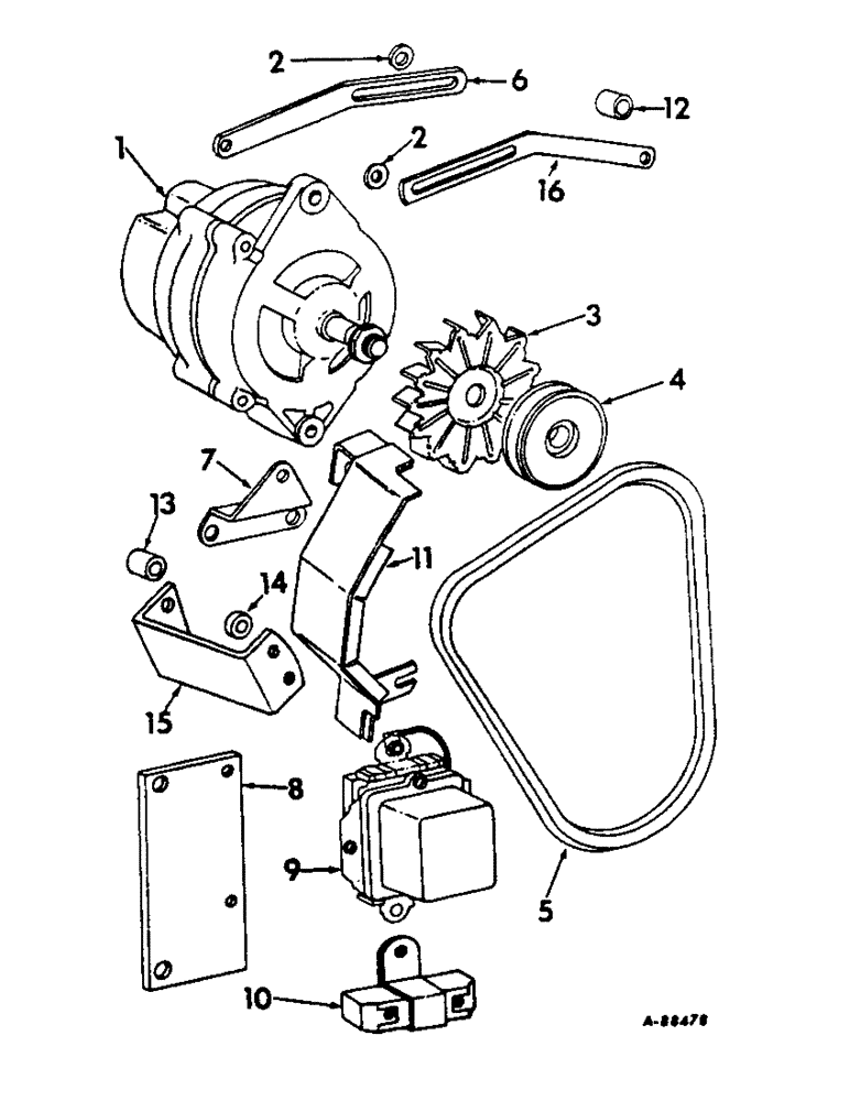 Схема запчастей Case IH 806 - (G-08) - ELECTRICAL SYSTEM, ALTERNATOR GENERATOR AND CONNECTIONS (06) - ELECTRICAL SYSTEMS