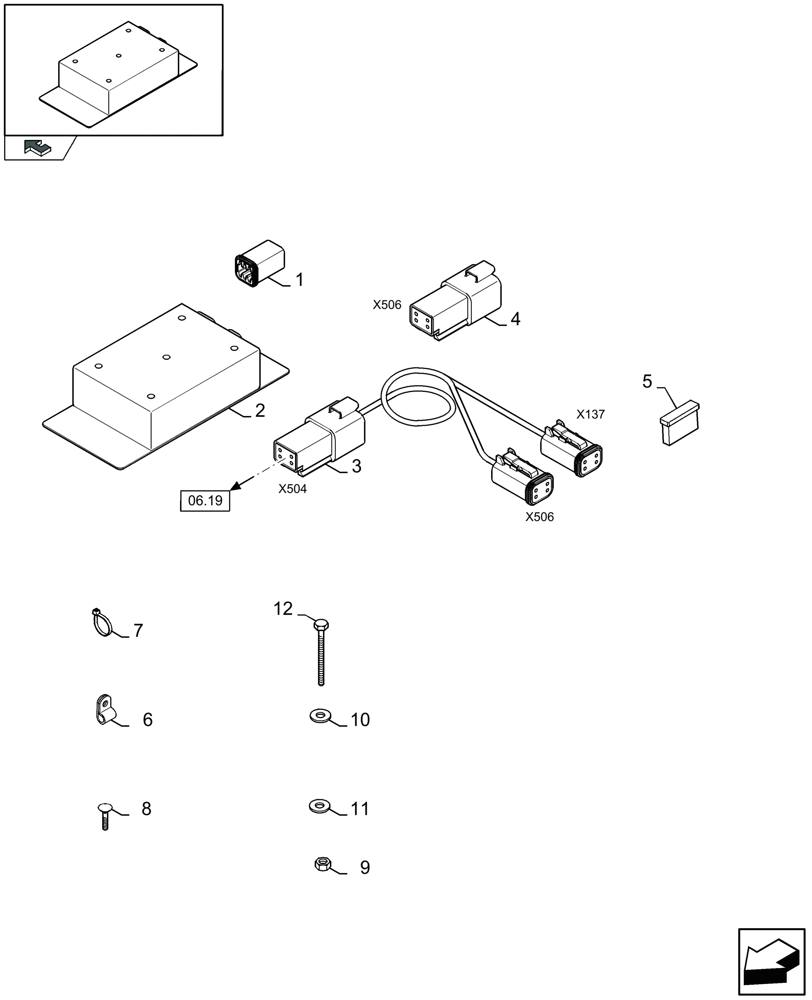 Схема запчастей Case IH LB333R - (06.09[01]) - MOISTURE SENSOR (06) - ELECTRICAL SYSTEMS