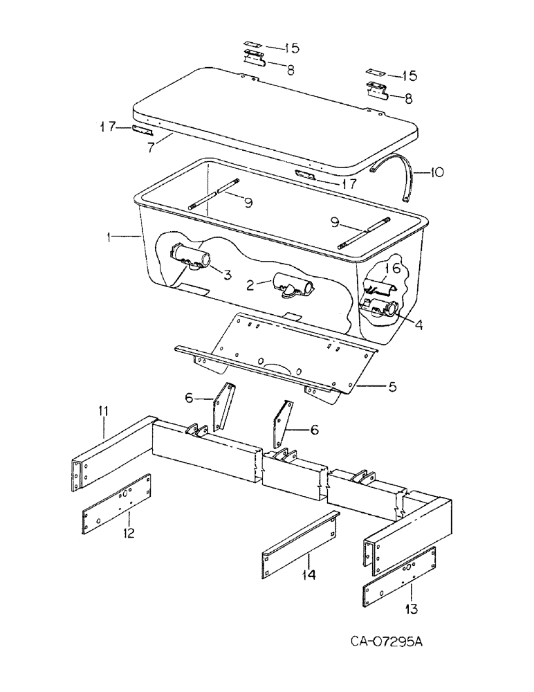 Схема запчастей Case IH 800 - (10-04) - FERTILIZER, HOPPER AND RELATED PARTS, DRY FERTILIZER, UNITS A, C, D, F AND M (09) - CHASSIS/ATTACHMENTS
