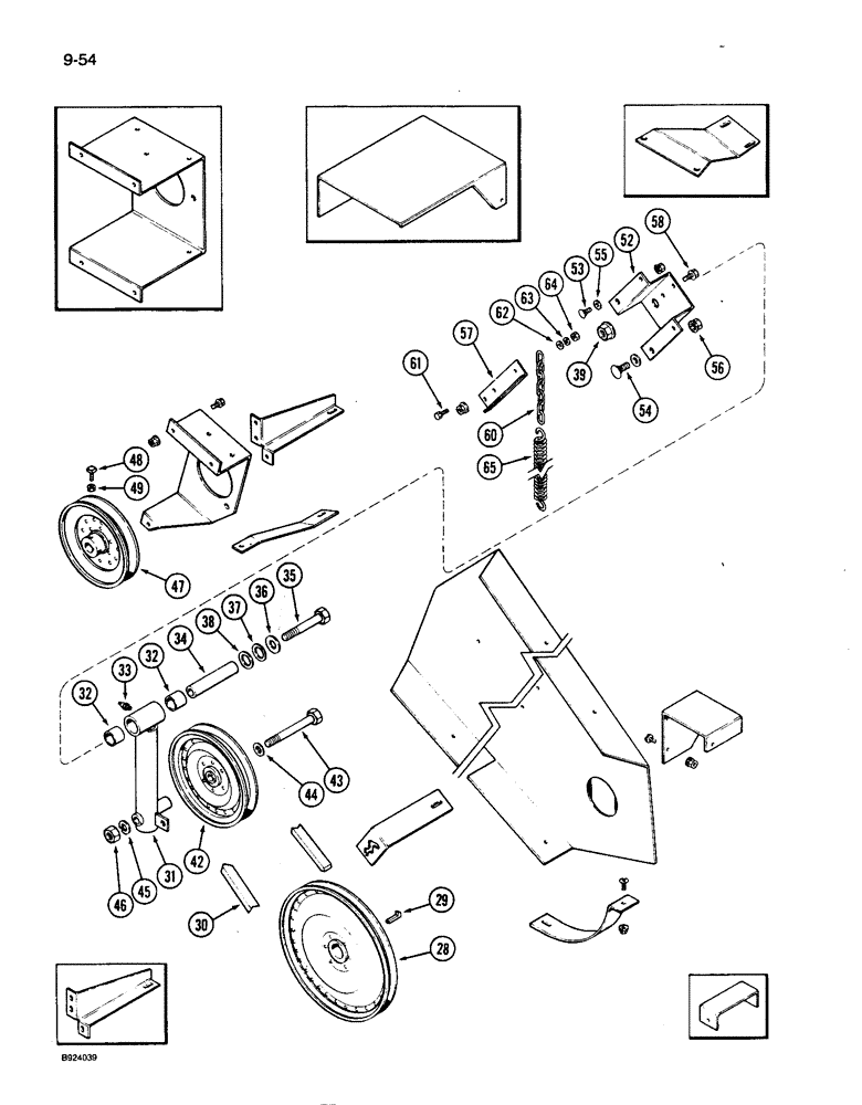 Схема запчастей Case IH 1010 - (9-054) - REEL CONTROL ATTACHMENT, HYDRAULIC REEL DRIVE, 1420E, 1440E, 1460E AND 1480E COMBINE (58) - ATTACHMENTS/HEADERS