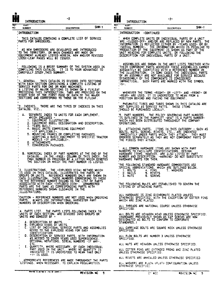 Схема запчастей Case IH 50 - (2) - INTRODUCTION 