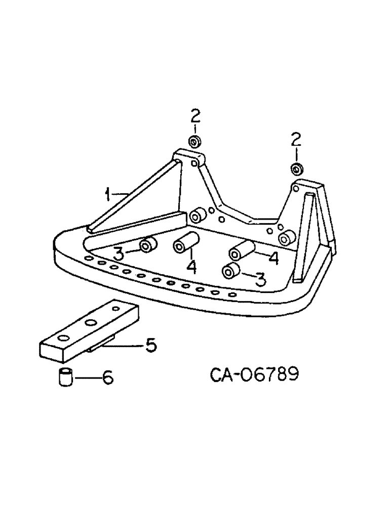 Схема запчастей Case IH 6388 - (09-07) - FRAME, FIXED NON-ADJUSTABLE DRAWBAR, TRACTORS WITHOUT HYDRAULIC DRAFT CONTROL (12) - FRAME