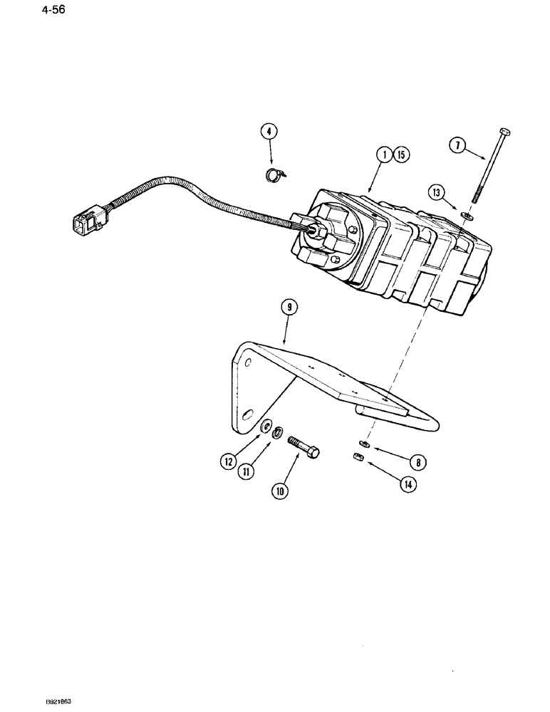 Схема запчастей Case IH 7120 - (4-56) - GROUND SPEED SENSOR (04) - ELECTRICAL SYSTEMS