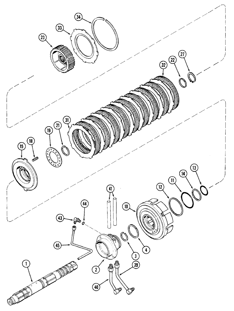 Схема запчастей Case IH 7220 - (6-042) - TRANSMISSION, INPUT SHAFT MASTER CLUTCH (06) - POWER TRAIN