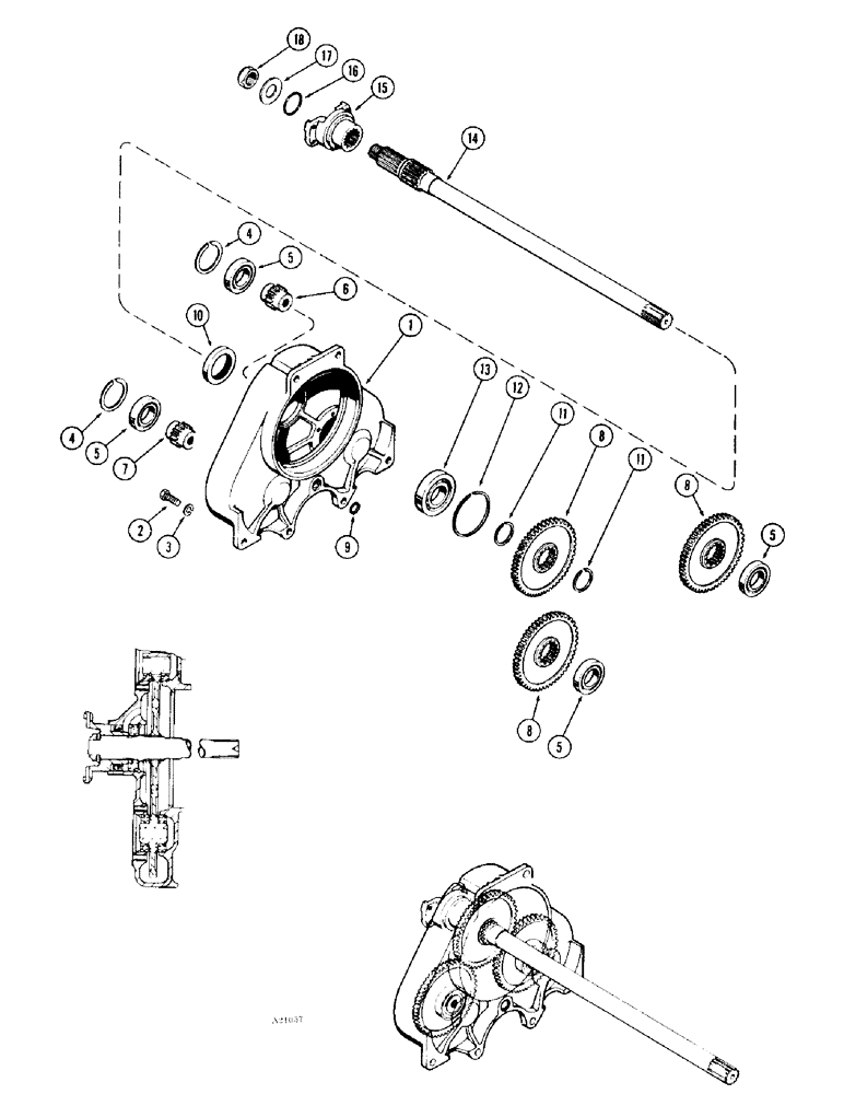Схема запчастей Case IH 1470 - (086) - TRANSMISSION P.T.O. AND PUMP DRIVE (06) - POWER TRAIN