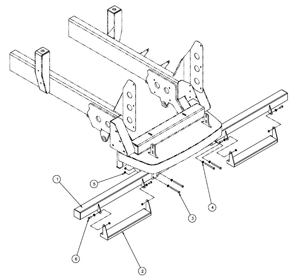Схема запчастей Case IH FLX4375 - (04-016) - FRONT STEP GROUP Frame & Suspension