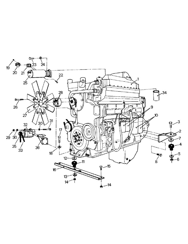Схема запчастей Case IH ST450 - (04-01) - ENGINE AND ATTACHING PARTS, CUMMINS ENGINE (04) - Drive Train