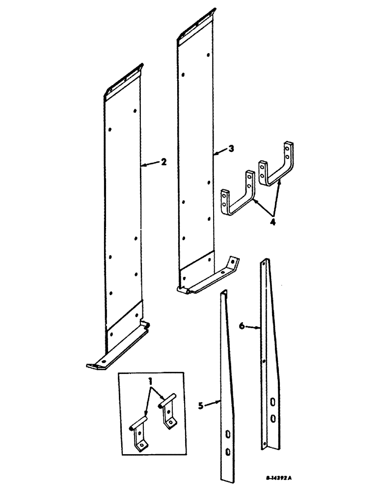 Схема запчастей Case IH 234 - (B-10) - TRACTOR MOUNTINGS, CENTER DIVIDER EXTENSION, CHANNEL AND ANGLE (39) - FRAMES AND BALLASTING