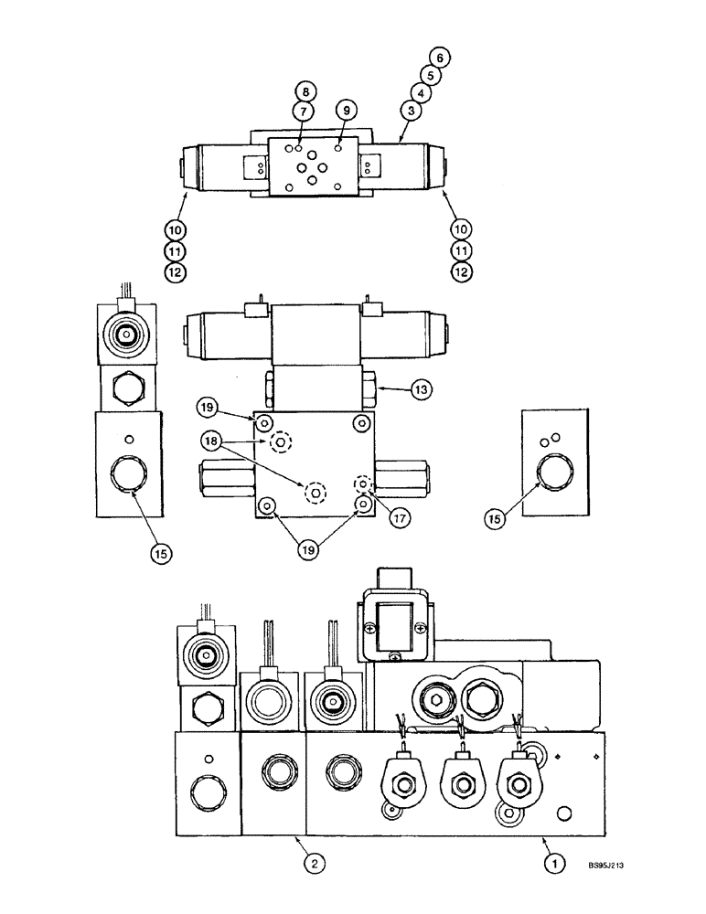 Схема запчастей Case IH 2166 - (8-36) - CONTROL VALVE, HEADER LIFT W/ FORE & AFT AND FIELD TRACKER VALVE ASSEMBLY (07) - HYDRAULICS