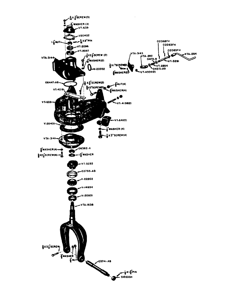 Схема запчастей Case IH VAC13-SERIES - (092) - VAC-11 SINGLE FRONT WHEEL, VAC TRACTOR #5570000 AND AFTER (06) - POWER TRAIN