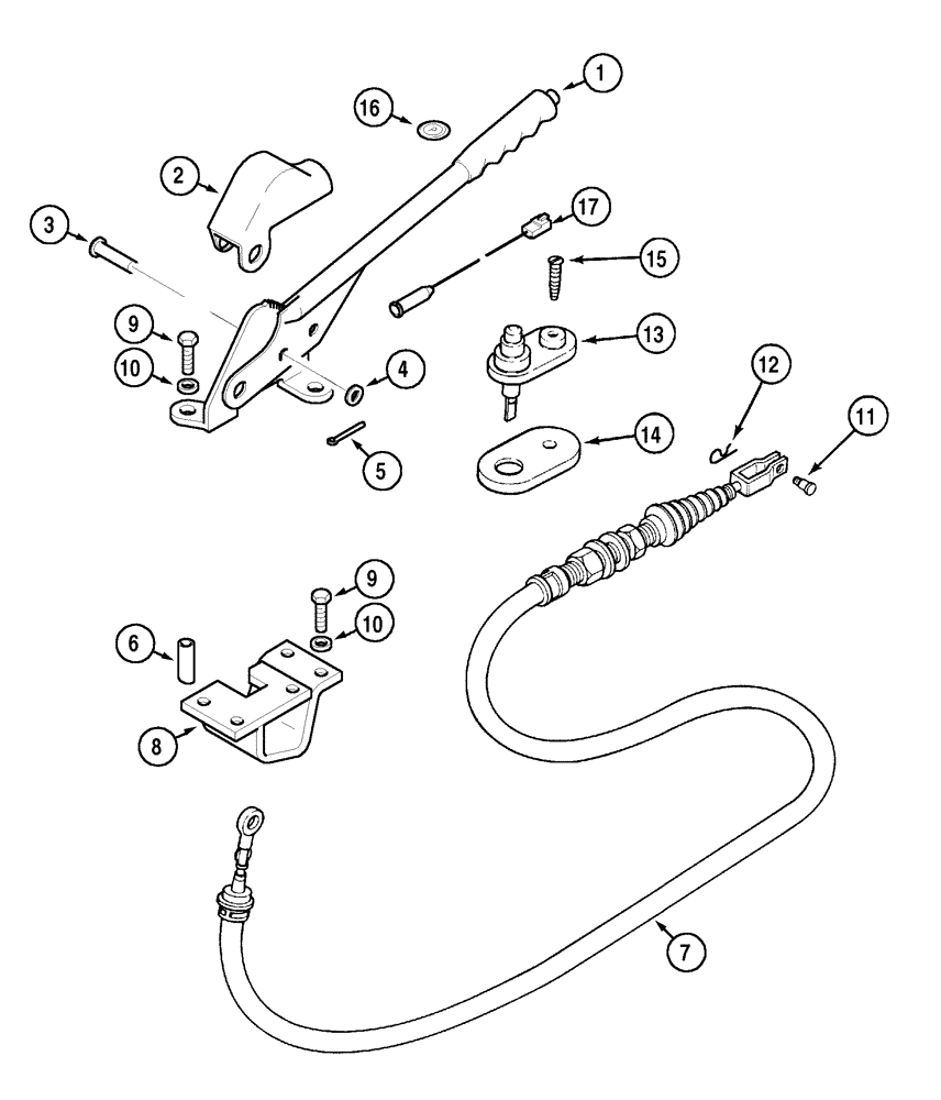 Схема запчастей Case IH MX100C - (07-02) - PARKING BRAKE CONTROLS (07) - BRAKES