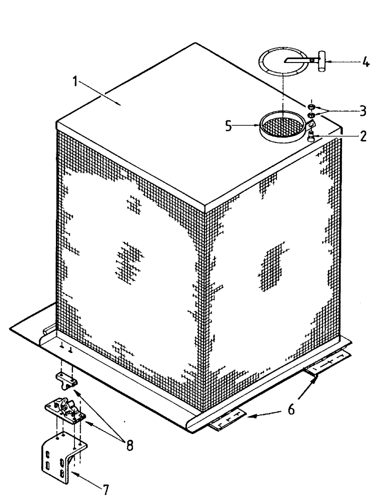 Схема запчастей Case IH 7000 - (C08-05) - ENGINE, AIR INLET SCREEN Engine & Engine Attachments